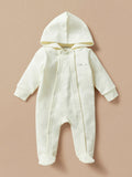 Juniors little star padded & hoodes white sleepsuit (winter)