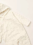 Juniors white dot embossed fleece sleepsuit (Winter)