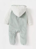 Juniorscute baby colorblock hooded pastel sleepsuit (Winter)