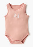 Juniors bunny & duck printed sleeveless bodysuits (pack of 6)