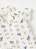 Juniors all over cars printed half romper (Summer)