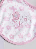 Juniors pink & white floral bib