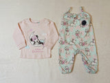 Marie printed dungaree with fullsleeves shirt (set of 2)