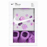 Nike grey floral printed starter set with headband (Pack Of 3) (Box Packaging)