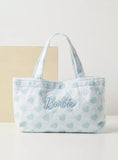 Barbie blue heart plush handbag