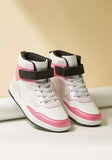 Max pink & white colorblock high shoes