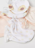 Juniors floral headband & mittens (set of 8)