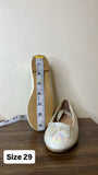 R&B shimmery pearl bow ballerinas