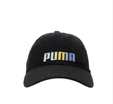 Puma black multicolor text adult cap