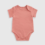 Mothercare bunny printed and half sleeves cotton bodysuits (set of 5)