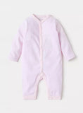 Juniors solid checkered openfeet sleepsuits (set of 2)