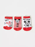 Juniors mickey mouse print socks (pack of 3)