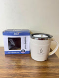 R&B beige Insulated Office Mug with lid