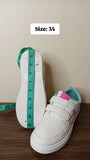R&B minnie mouse printed white shoes