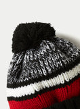 Disney Mickey Mouse Embroidered Beanie Cap with Pom-Pom Accent (Winter )