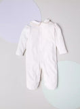 Giggles flower & bear embroidered sleepsuit