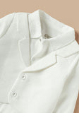 Giggles White Boys formal coat Sleepsuit