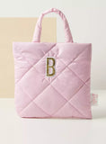 Barbie pink quilted handbag with Top Handle and Zip Closure