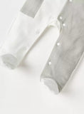 Giggles grey colorblock sleepsuit (Thick cotton) (Winter)