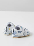 Juniors white dino printed infant shoes