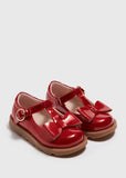 MATALAN Girls Red Glitter TBar Shoes