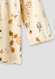 Juniors beige girls floral shirt & pyjama set (set of 2)