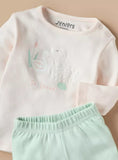 Juniors swan printed so loved shirt & pyjama set (set of 2)