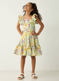 Juniors floral printed frill summery frock (Summer)