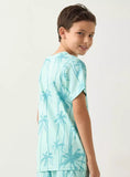 Juniors blue palm tree tshirt (Summer)