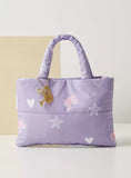 Barbie purple printed handbag