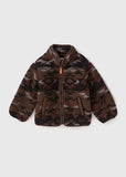 Matalan Brown Pattern Printed Sherpa Zipped Pullover (winter)