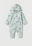 Juniors Penguin printed padded hooded openfeet sleepsuit (Winter)