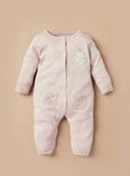 Juniors pink bunny openfeet sleepsuit