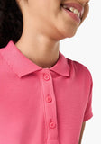 Juniors hot pink girls polo tshirt (Summer)