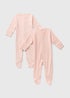 Matalan peach rabbit sleepsuit (set of 2)