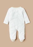 Giggles bear embroidered sleepsuit (Thick cotton) (Winter)