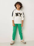 Juniors green boys jog pants