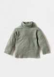 Juniors green ribbed & white turtle neck shirts (set of 2)