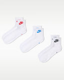 Nike multicolor logo ankle socks (pack of 3)