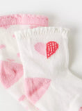 Juniors heart detail socks