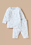 Juniors swan printed shirt & pyjama set (set of 2)