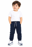Juniors Boys Navy Jog Pants With Draw Strings