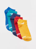 Gloo kids dino solid ankle socks (pack of 5)