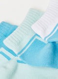 Juniors colorful textured ankle socks (pack of 3)