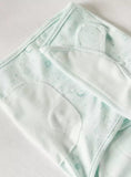 Juniors swaddle wrap blue applique