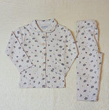 Juniors floral bunch printed shirt & pyjama set (set of 2)