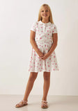 Juniors all over pink flowers printed frock (Summer)