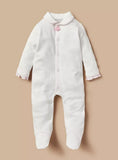 Giggles flower applique sleepsuit
