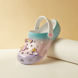 Max glittery rainbow crocs