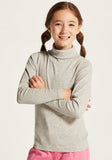 Junior solid turtle neck(grey) T-shirt with long sleeves (Winter)